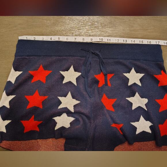 BEACH RIOT Callie Sweater & Balboa Shorts Americana Stars Set Size XL Blue - Picture 8 of 16